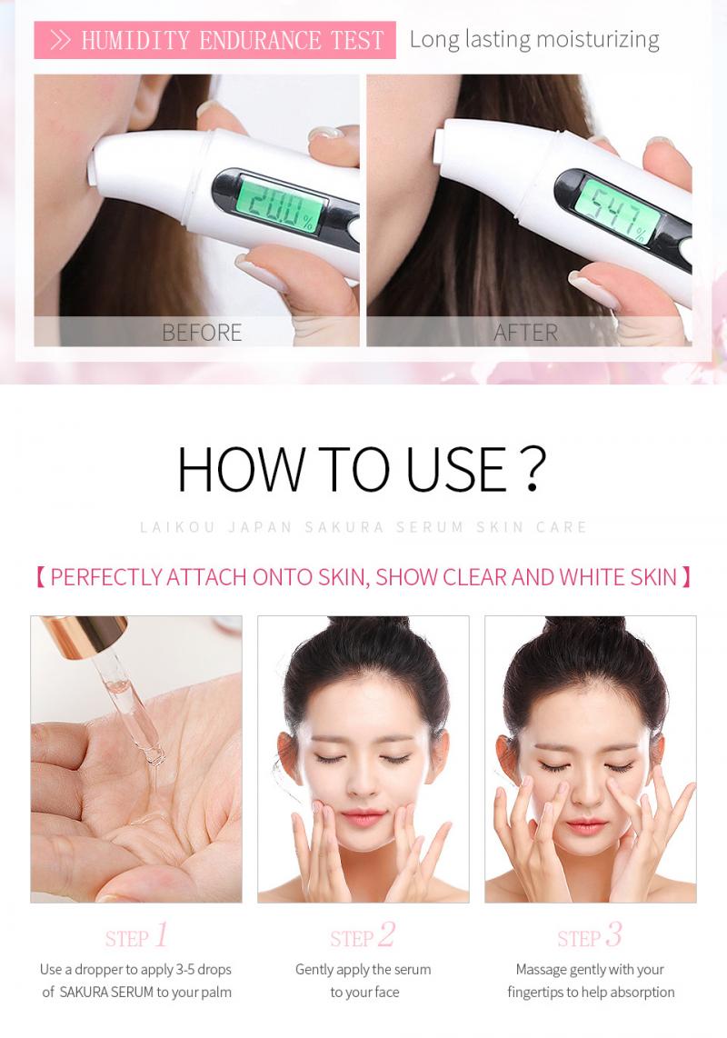 1PC Sakura Face Serum Shrink Pores Remove Acne