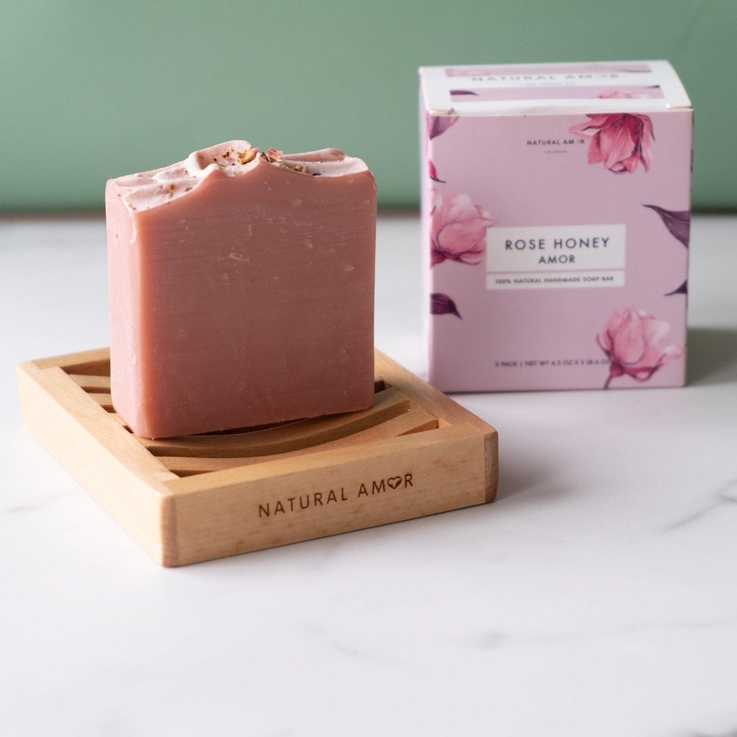 Rose Honey Soap 2pk