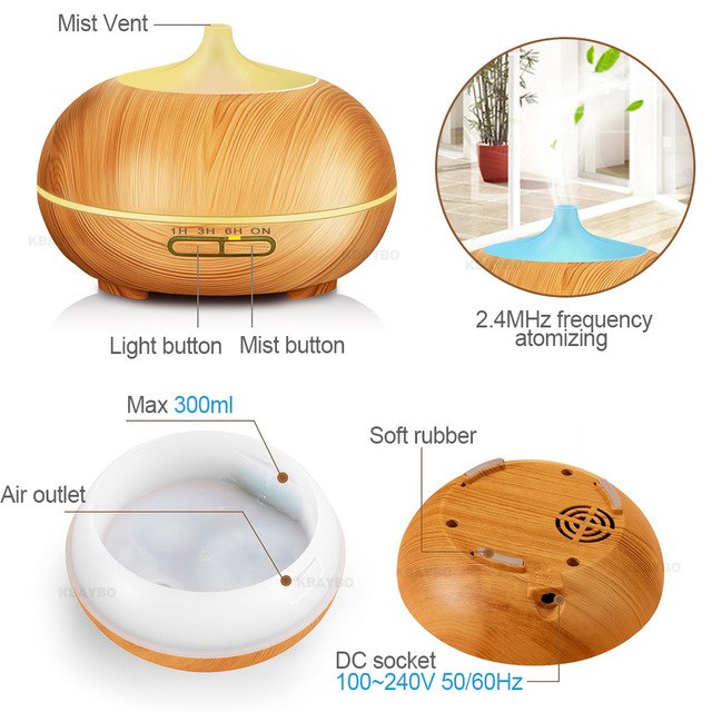 300ml essential oil aroma diffuser