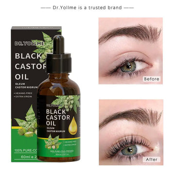 60ml Organic Black Castor Oil For Hair Growth Serum Oil Hair Eye