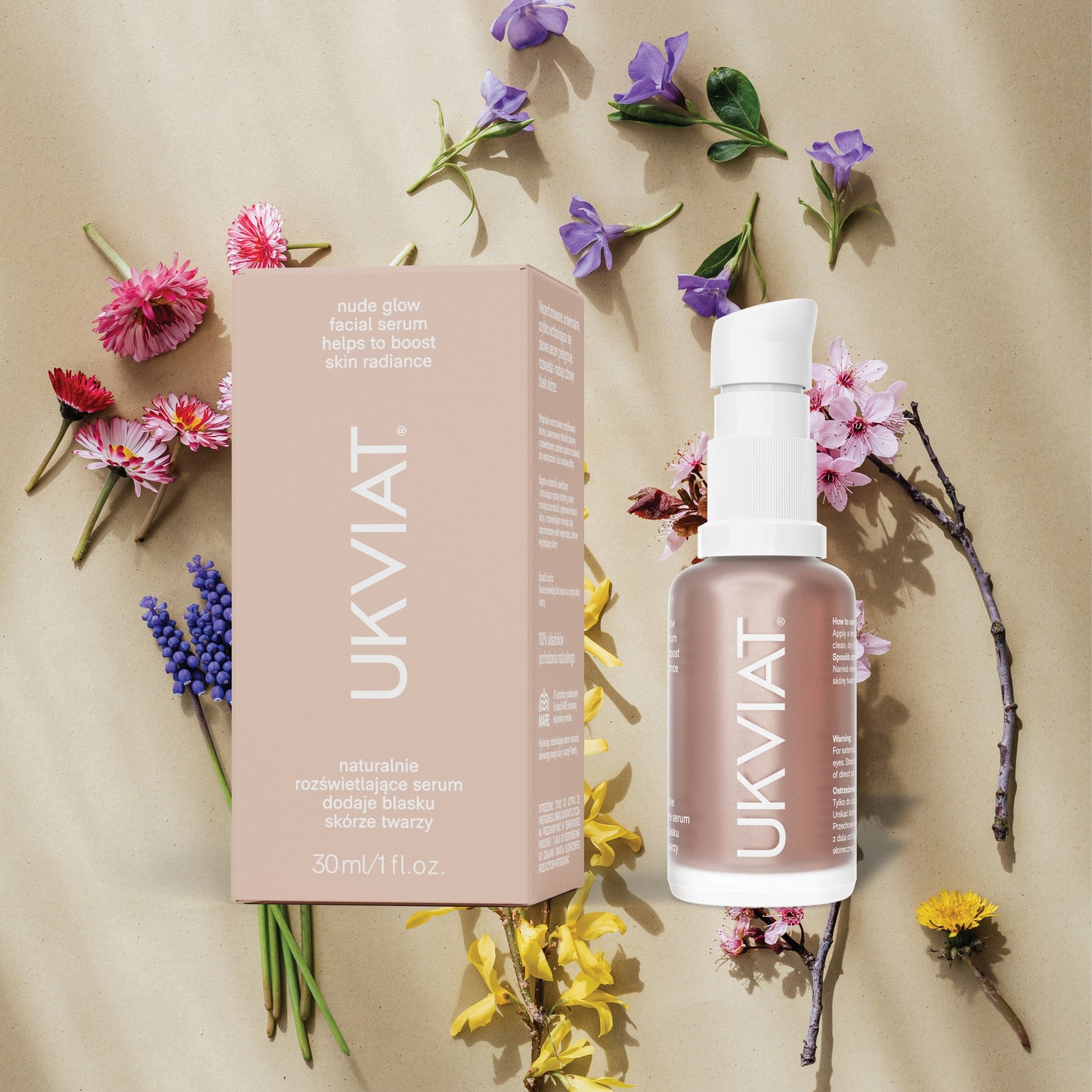 nude glow <br> facial serum