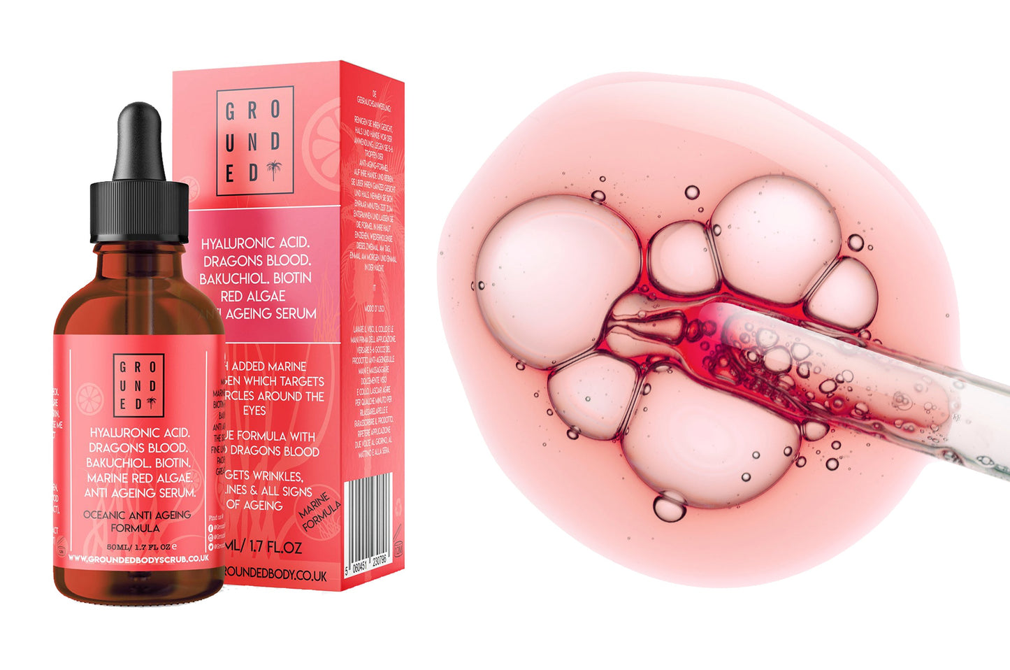 Dragons Blood, Bakuchiol, Biotin, Marine Collagen, Algae HA Serum