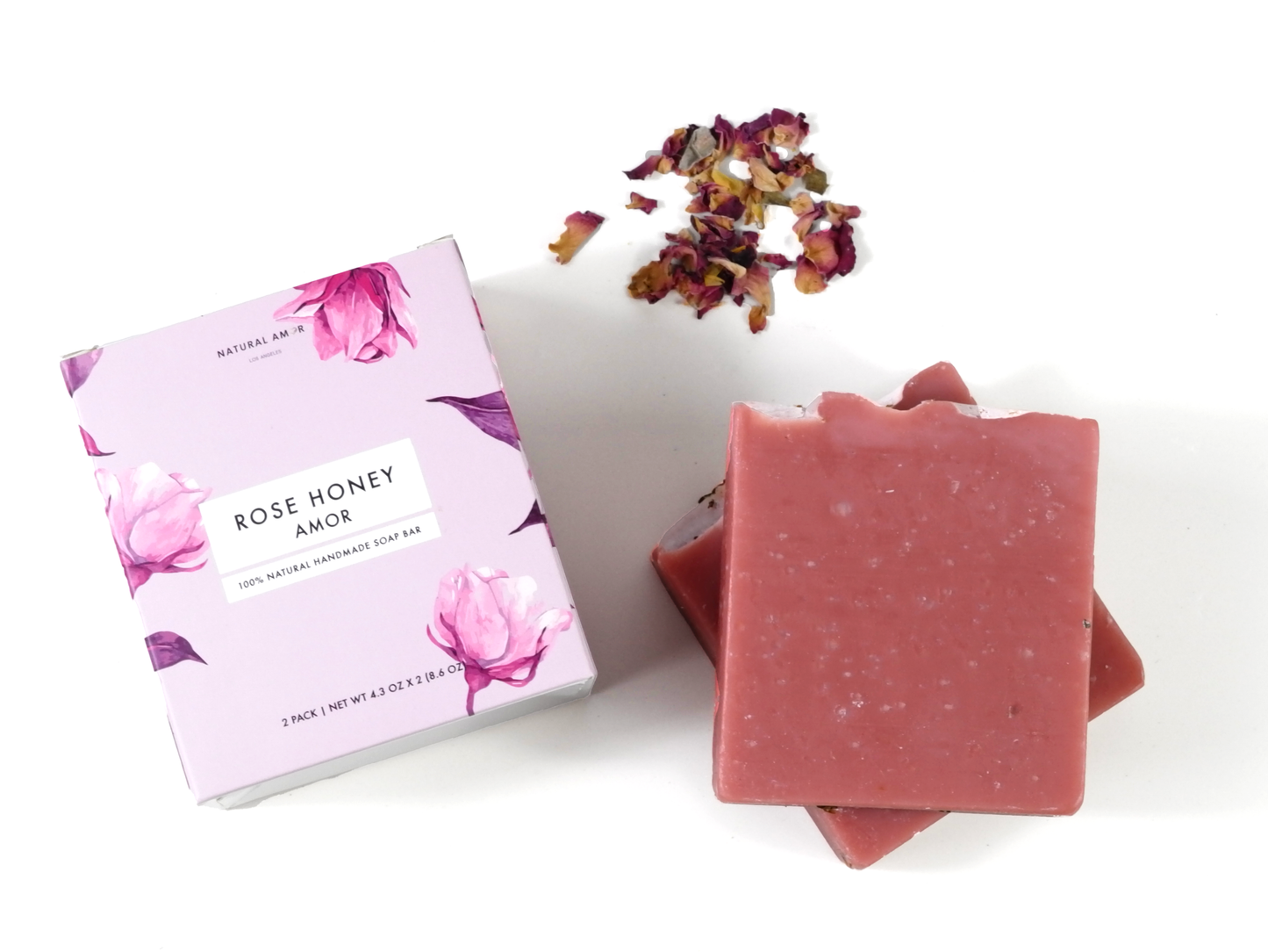 Rose Honey Soap 2pk