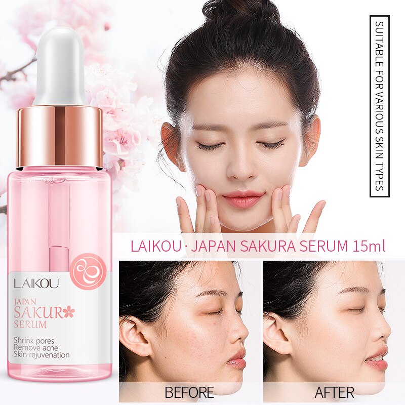 1PC Sakura Face Serum Shrink Pores Remove Acne