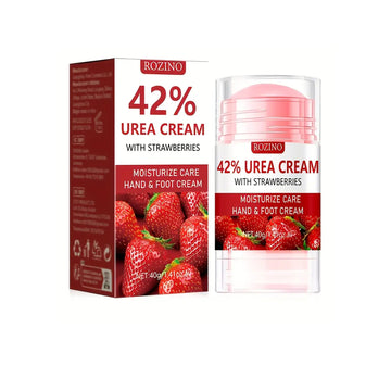 Strawberry Foot Care Stick: 42% Urea & Salicylic Acid Cream for Heel Care | Deeply Moisturizing & Nourishing | Dry & Rough Skin Relief