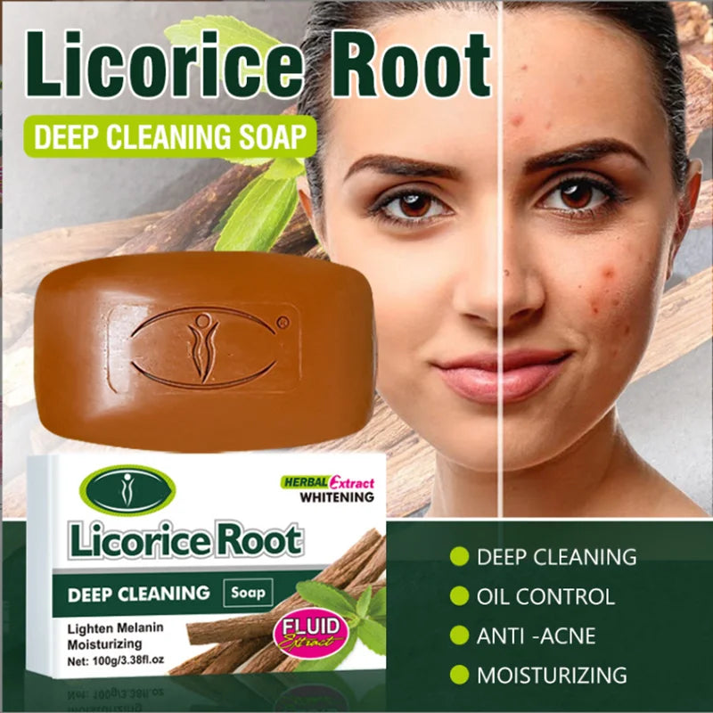 Licorice Root Soap Facial Deep Cleansing Oil-control Handmade Soap