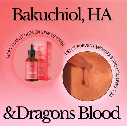 Dragons Blood, Bakuchiol, Biotin, Marine Collagen, Algae HA Serum